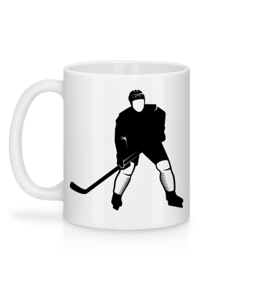 Joueur De Hockey Sur Glace - Mug en céramique blanc - Blanc - Derrière