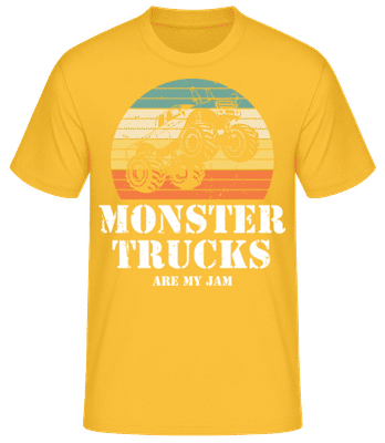 Retro Sun Monster Truck - T-shirt standard Homme - Jaune doré - Devant