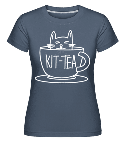 Kittea -  T-shirt Shirtinator femme - Bleu denim - Devant