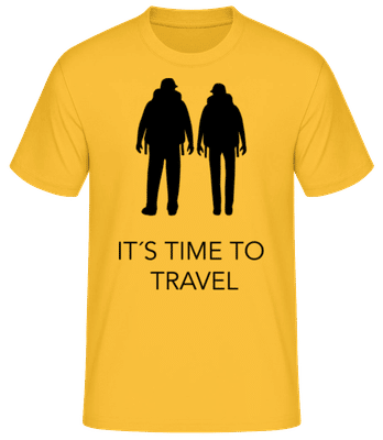 Je čas Travel - Pánské tričko B&C - Zlatožlutá - Napřed