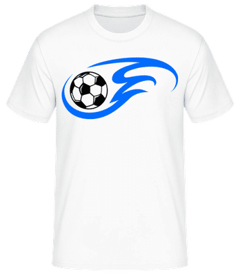 Football Flame - Camiseta básica para hombre - Blanco - delante