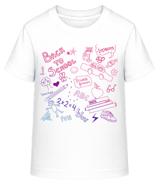 Aperçu: Back To School Symbols - T-shirt shirtinator Enfant - Blanc - Devant