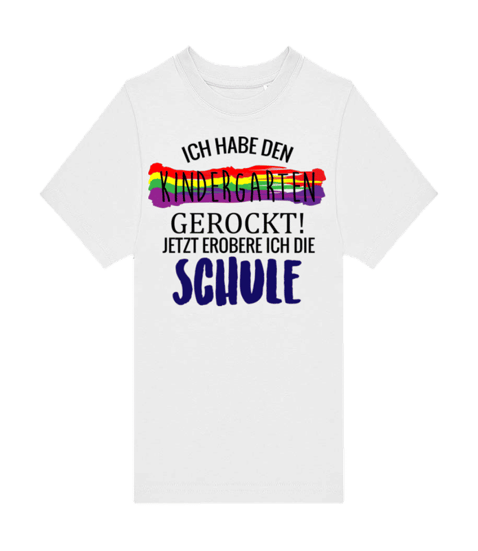 Vorschau: Ich Erobere Die Schule - Kinder T-Shirt B&C - Weiß - Vorne