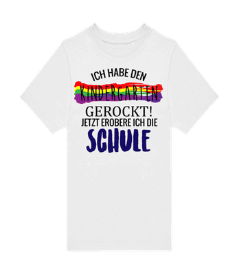 Ich Erobere Die Schule - Kinder T-Shirt B&C - Weiß - Vorne
