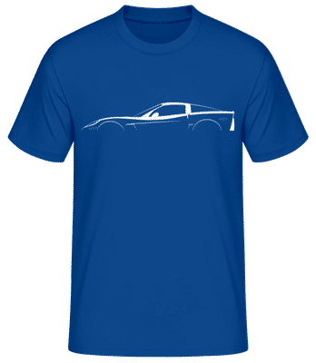 'Chevrolet Corvette C6 Z06' Silhouette - Männer Basic T-Shirt - Royalblau - Vorne