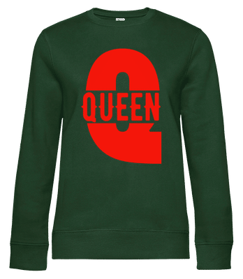 Queen Q - Women's standard sweatshirt - Bottle green - Front
