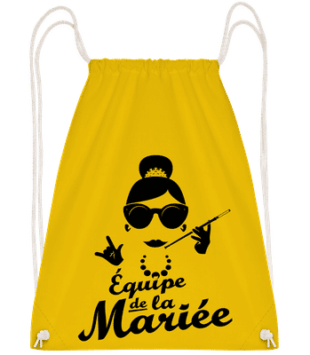 Équipe De La Mariée - Sac à dos Drawstring - Jaune - Vorn