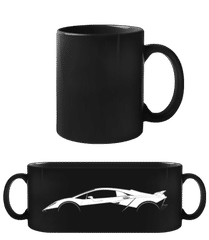 'Lamborghini Sesto Elemento' Silhouette · Schwarze Tasse