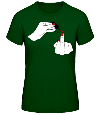 Nail Polish - Women's Basic T-Shirt - Bottle green - Front