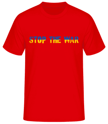 Stop The War Ukraine Flag - Pánské basic tričko - Červená - Napřed