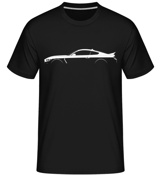 'Ford Shelby GT350 2015' Silhouette -  T-Shirt Shirtinator homme - Noir - Devant