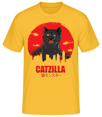 Catzilla - T-shirt standard Homme - Jaune doré - Devant