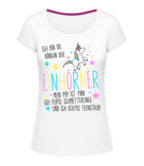 Königin Der Einhörner Bunt · Frauen T-Shirt U-Ausschnitt