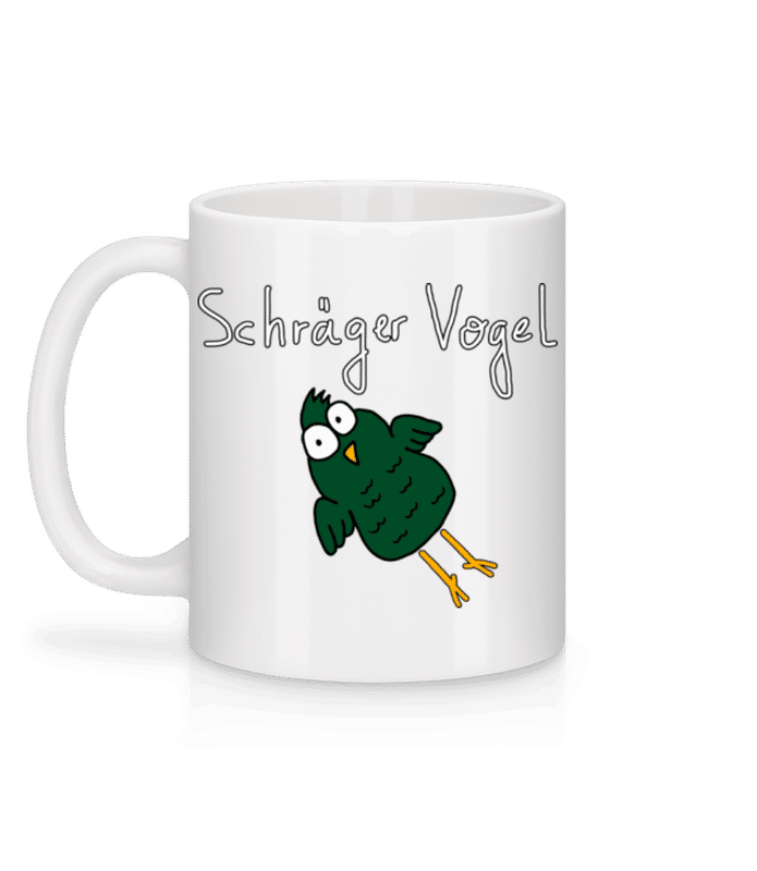 Vorschau: Schräger Vogel - Tasse - Weiß - Hinten