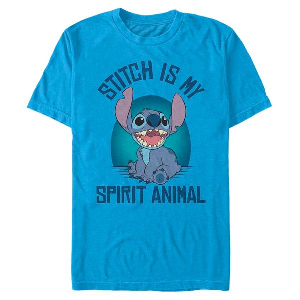 Aperçu: Disney Classics - Lilo & Stitch - Lilo & Stitch Spirit Stitch - Homme T-shirt - Azur - Devant