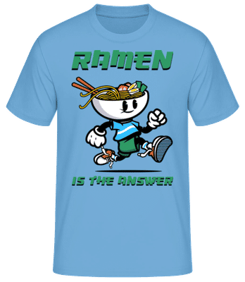 Ramen Is The Answer - Camiseta básica para hombre - Azul claro - delante