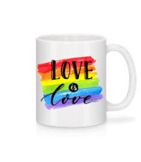 Love Is Love - Keramický hrnek - Bílá - Napřed