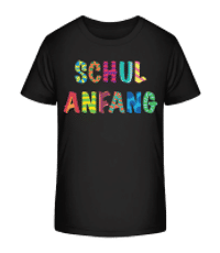 Schulanfang - Kinder Bio T-Shirt Stanley Stella 2.0 - Schwarz - Vorne