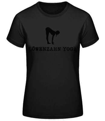 Löwenzahn Yoga - Frauen Basic T-Shirt - Schwarz - Vorne