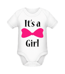 It's A Girl - Ribbon · Body manches courtes bio
