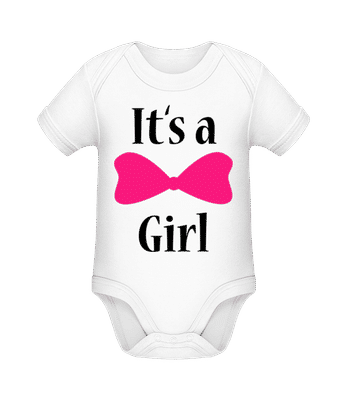 It's A Girl - Ribbon - Body manches courtes bio - Blanc - Devant