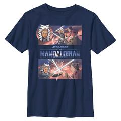 Star Wars - Mandalorián - Skupinová Clash With Ahsoka - Detské Tričko