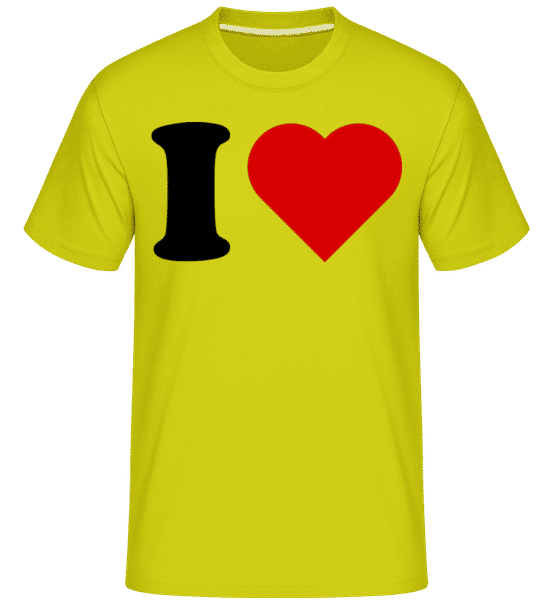 Preview: I Love - Shirtinator Men's T-Shirt - Lime - Front