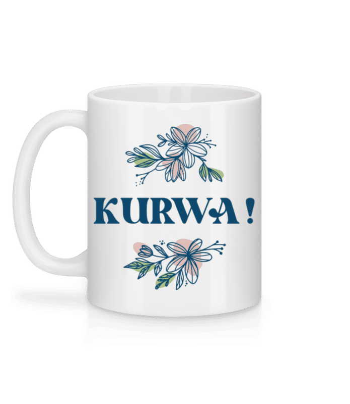 Vorschau: Kurwa - Tasse - Weiß - Hinten