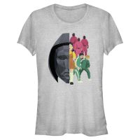 Netflix - Squid Game - Logo Front Man And Suits - Frauen T-Shirt - Grau meliert - Vorne