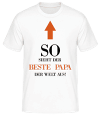 Der Beste Papa Der Welt - Männer Basic T-Shirt - Weiß - Vorne