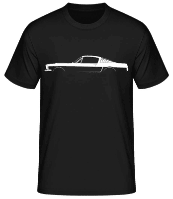 'Ford Mustang Shelby GT350' Silhouette - Men's Basic T-Shirt - Black - Front