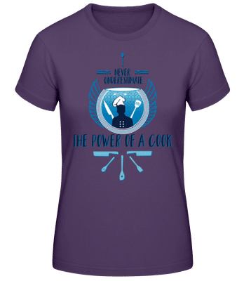 The Power Of A Cook - Women's B&C T-Shirt - Purple - Front