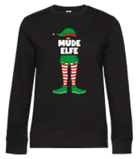 Müde Elfe - Frauen Standard Pullover - Schwarz - Vorne