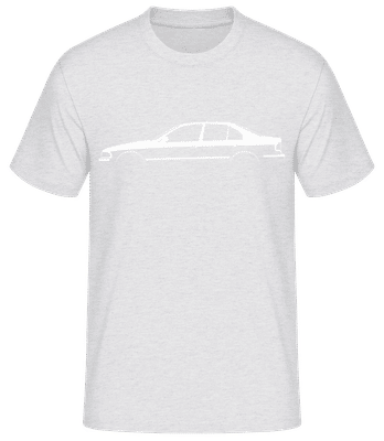 'BMW M5 E39' Silhouette - Pánské basic tričko - Melírově šedá - Napřed