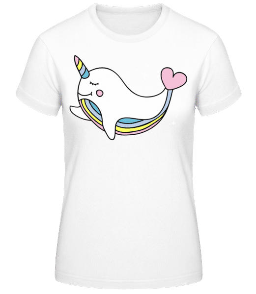Aperçu: Baleine De Licorne - T-shirt standard Femme - Blanc - Devant