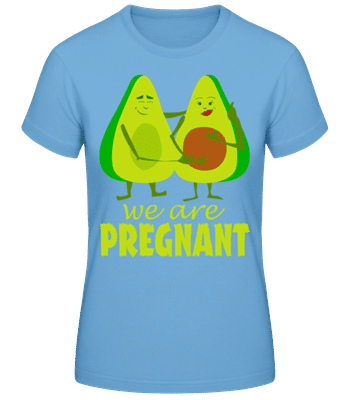 Avocado Pregnant - Frauen Basic T-Shirt - Hellblau - Vorne