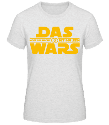 Das Wars Möge Die Macht Mit Ihm Sein - Frauen T-Shirt B&C - Grau meliert - Vorne