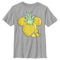 Disney - Mickey Mouse - Mickey Pineapple - Enfant T-shirt - Gris chiné - Devant