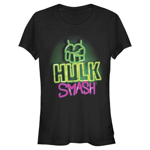 Aperçu: Marvel - Avengers - Hulk Neon Smash - Femme T-shirt - Noir - Devant