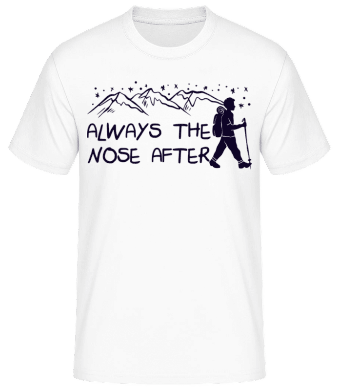 Vorschau: Always The Nose After - Männer Basic T-Shirt - Weiß - Vorne