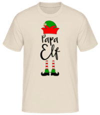 Papa Elf Figur - T-shirt standard Homme - Crème - Devant