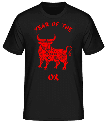 Chinese Zodiac Year Of The Ox - Pánske basic tričko - Čierna - Predné