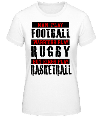 Kings Play Basketball - Women's B&C T-Shirt - White - Front