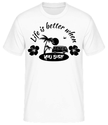 Life Is Better When You Surf - T-shirt standard Homme - Blanc - Devant