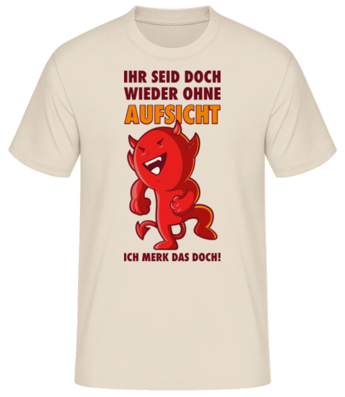 Vorschau: Wieder Ohne Aufsicht - Männer Basic T-Shirt - Creme - Vorne