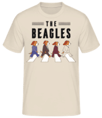 The Beagles - Pánske basic tričko - Krémová - Predné