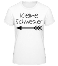 Kleine Schwester Schwarz - Frauen Basic T-Shirt - Weiß - Vorne