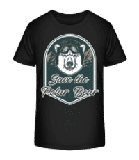 Save The Polar Bear - Detské Bio tričko Stanley Stella 2.0 - Černá - Napřed