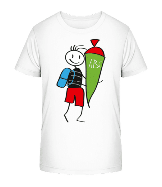 Preview: Child With Cornet Filled With Sweets - Kid's Organic T-Shirt Stanley Stella 2.0 - White - Front