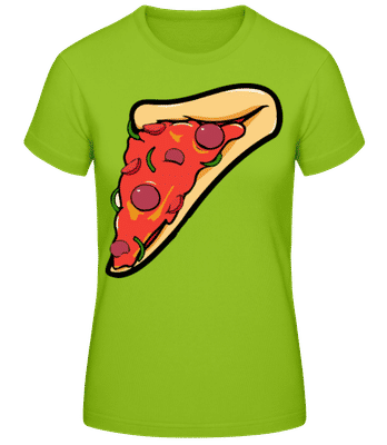 Plátok pizze 1 - Dámske tričko B&C - Limetková - Predné